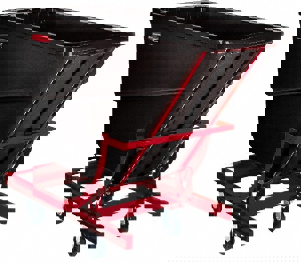 Self-Dumping Hopper/Trash Cart/Garbage Collection/Recycling, 1/2 Cubic Yard, 750 lbs Heavy Load Capacity with Casters, Recycling/Garbage Collection Cart, Black, Distribution Centers/Warehouse/Manfacturing/Construction